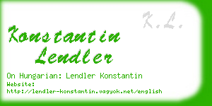 konstantin lendler business card